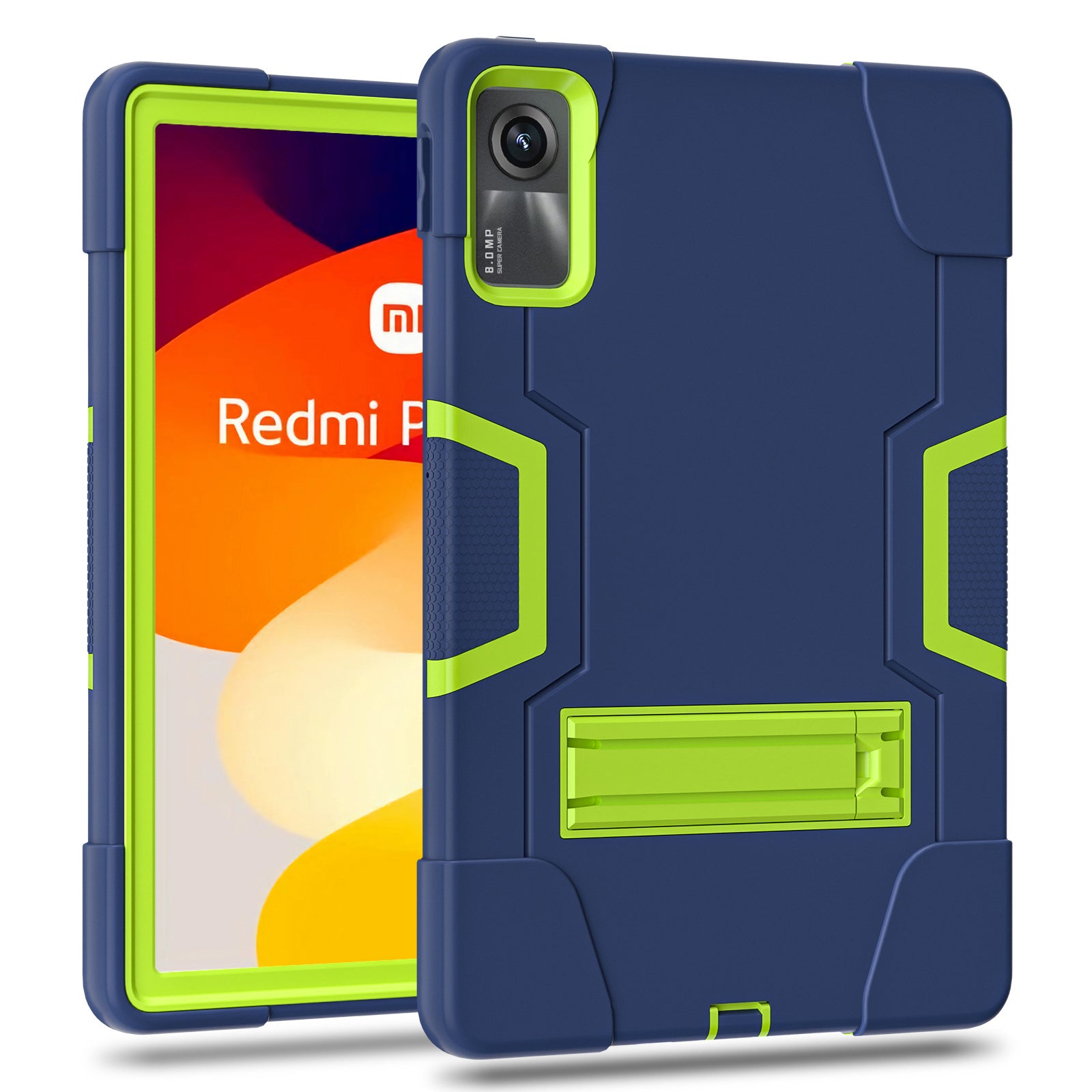For Xiaomi Redmi Pad SE Case Shockproof Silicone + PC Tablet Cover with Kickstand For Xiaomi Redmi Pad SE Case Shockproof Silicone + PC Tablet Cover with Kickstand